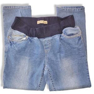 Apollo Maternity Blue Jeans Straight Legs Faded XL‎